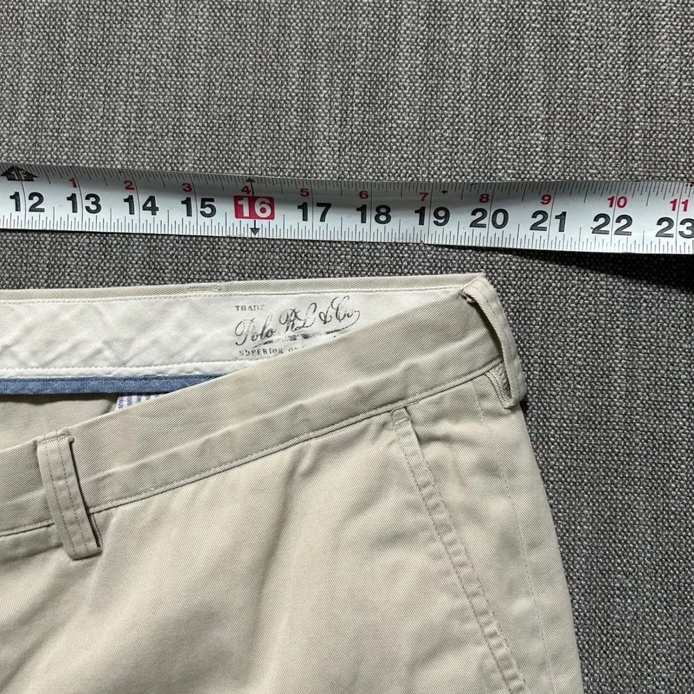 Polo Ralph Lauren Chino Pants Mens 42x32 Tan Straight Leg Cotton Khakis